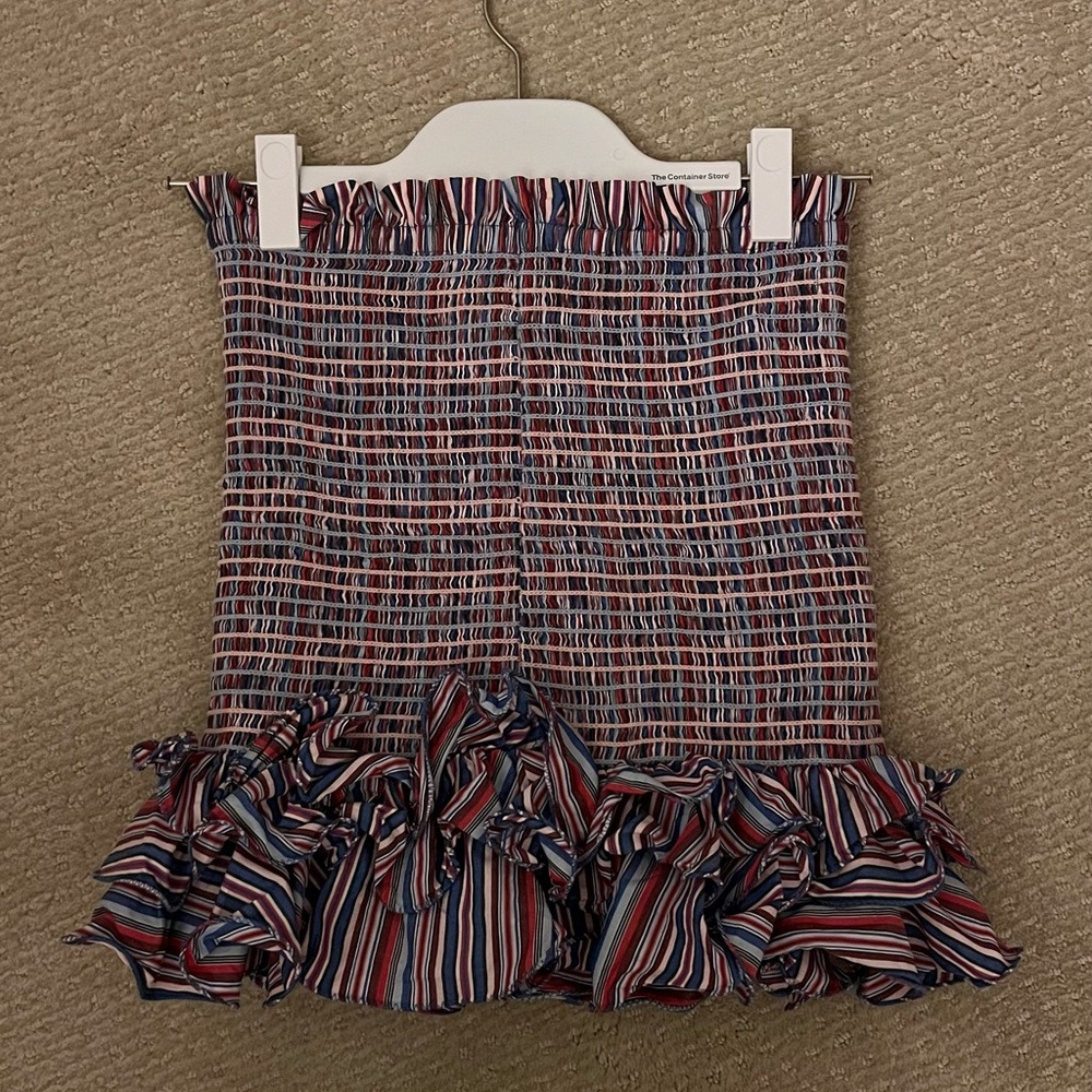Petersyn Multicolor Striped Ruffle Skirt